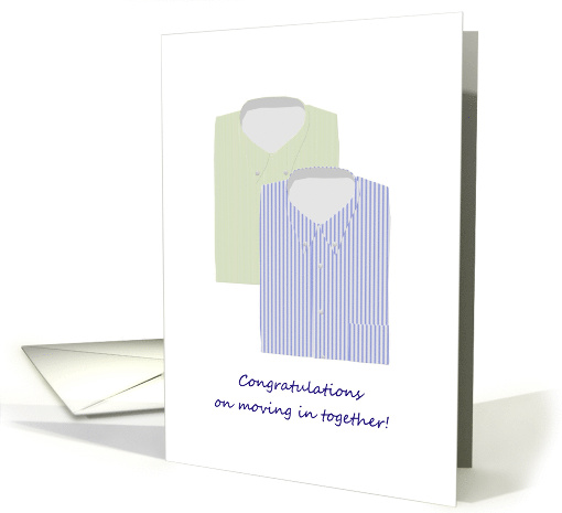 Congratulations Moving In Together Folded Shirts card (1033167)