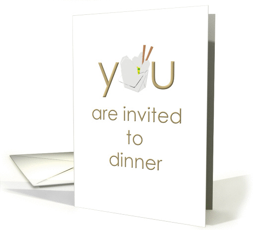Dinner invitation, Chinese take out card (1033715)