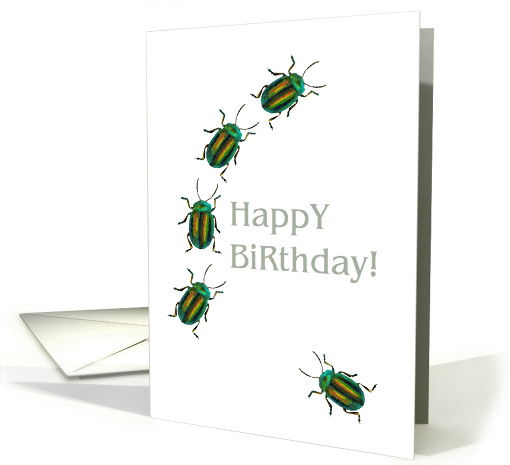 Birthday, Beetles on the move card (1033735)