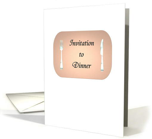 Dinner Invitation Knife And Fork And Placemat card (1035215)