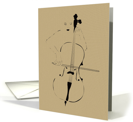 Playing The Cello Blank card (1036879)