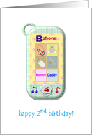 2nd Birthday Toy Smart Phone for Babies card