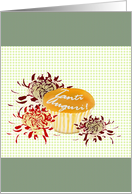 Italian Birthday Greetings Tanti Auguri A Te Cupcake And Flowers card
