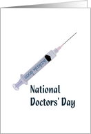 National Doctors’ Day Good Medicine in a Syringe card