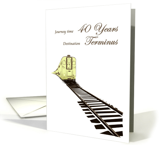 Retirement Party Invitation 40 Years With Railroad Train... (1039083)