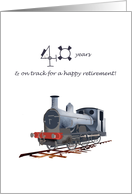 Retirement Party Invitation 40 Years With Railroad Locomotive on Track card