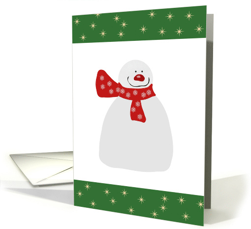 Christmas Happy Face Snowman Wrapped Up For Winter card (1040851)