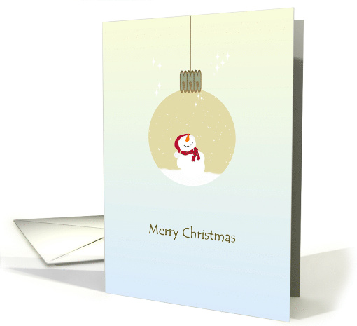 Christmas Smiling Snowman in a Bauble card (1040861)