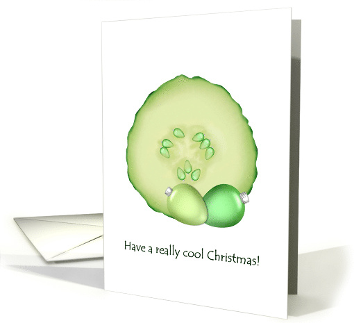 Cool Christmas A Slice Of Cucumber With Bauble Seeds card (1040863)