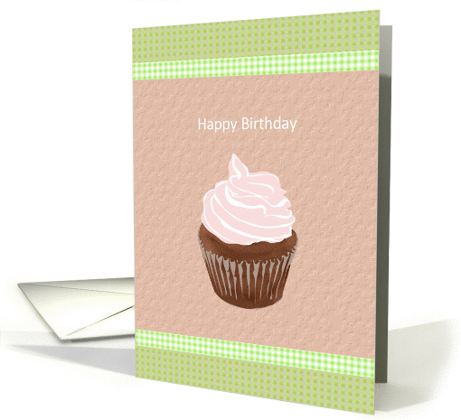 Birthday chocolate cupcake and frosting card (1041397)
