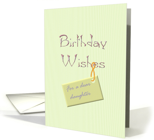 Birthday for Daughter Warm Wishes card (1042007)