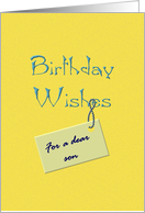 Birthday for Son Warm Wishes card