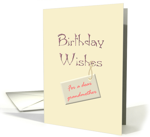 Birthday for Grandmother Warm Wishes card (1042021)