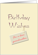 Birthday for Grandmother Warm Wishes card