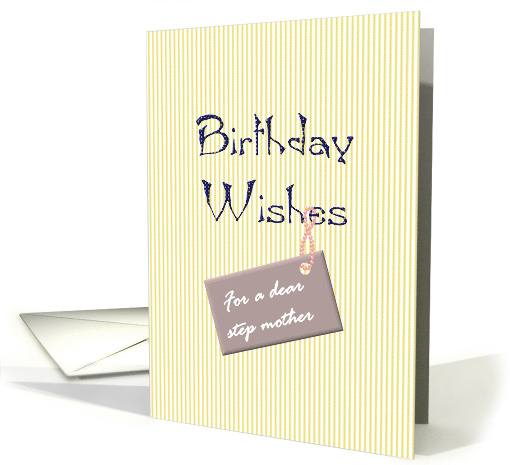 Birthday for Step Mother Warm Wishes card (1042483)