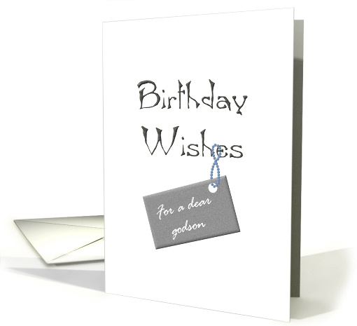 Birthday for Godson Warm Wishes card (1042497)