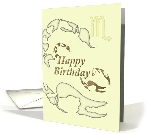 Scorpio Birthday Zodiac Sign Scorpion card (1042623)