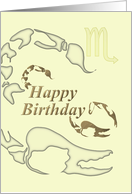 Scorpio Birthday Zodiac Sign Scorpion card