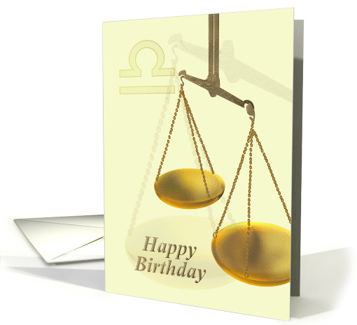 Libra Birthday Zodiac Sign Scales card (1042685)