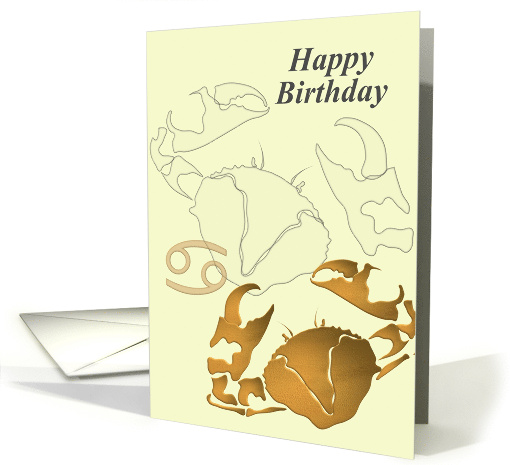 Cancer Birthday Zodiac Sign Crab card (1042717)