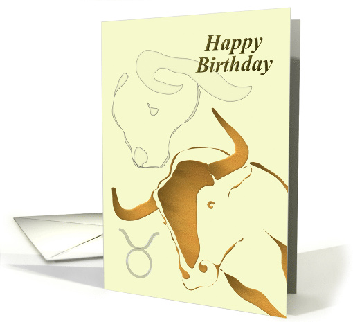 Taurus Birthday Zodiac Sign Bull card (1042929)