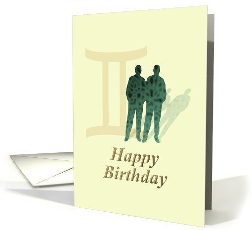 Gemini Birthday Zodiac Sign Twins card (1042931)