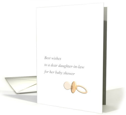 Baby Shower for Daughter-in-Law Pacifier card (1043511)