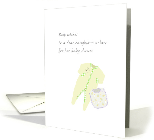 Baby Shower for Daughter-in-Law Baby Grow and Bib card (1043533)