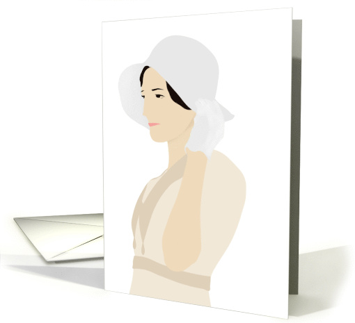 Blank Lady In Vintage Dress And Hat card (1044415)