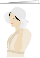 Blank Lady In Vintage Dress And Hat card
