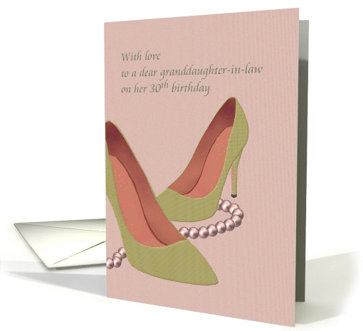 Granddaughter-in-Law's 30th Birthday Stilettos and Necklace card