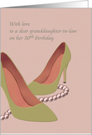 Granddaughter-in-Law’s 30th Birthday, Stilettos and Necklace card