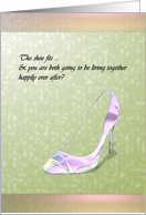 Wedding Congratulations Glass Slipper card