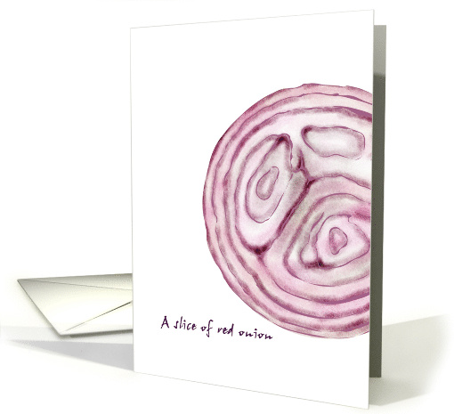 Slice of Red Onion Blank card (1045635)