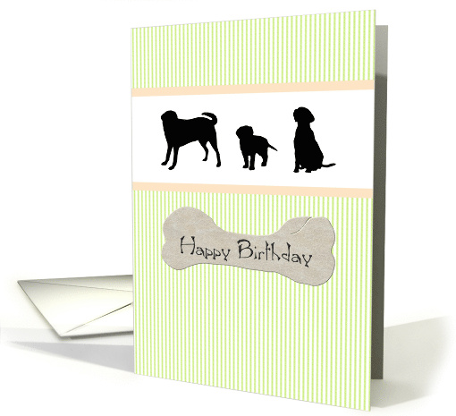 Birthday Labradors And A Juicy Bone card (1045731)