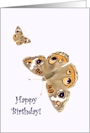Birthday, Pretty butterflies card