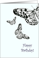 Birthday, Pretty butterflies card