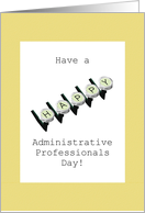 Administrative Professionals Day Secretary Typewriter Keys Read Happy card