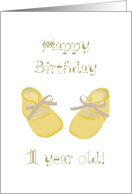 1st Birthday Cute Baby Shoes card