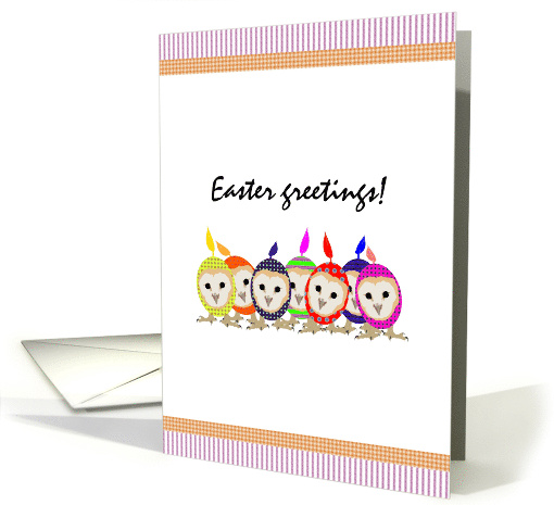 Happy Easter Easter Owls card (1055267)