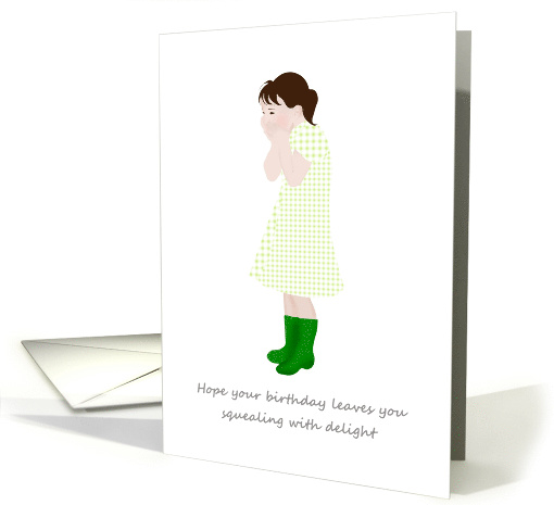 Birthday for Daughter Young Lady Squealing With Delight card (1055297)