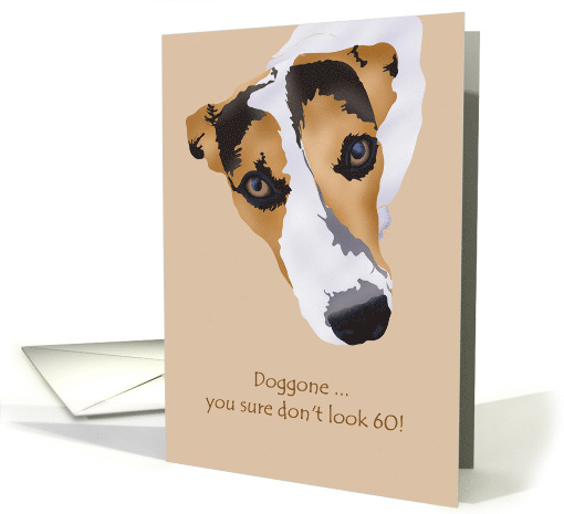 60th Birthday Doggone You Don't Look It Jack Russell card (1058125)