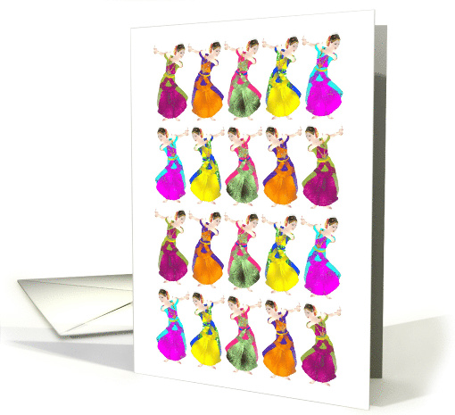 Bharatanatyam Classical Indian Dancers Blank card (1062691)