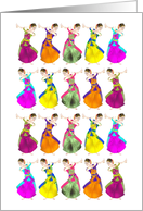 Bharatanatyam Classical Indian Dancers Blank card