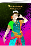 Bharatanatyam Arangetram Invitation Classical Indian Dancer card