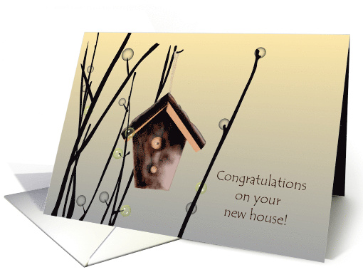 Congratulations On Your New House Bird House Ornament card (1063345)