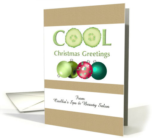 Cool Christmas Greetings Spa To Clients Cucumber Slices... (1064321)