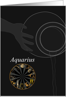 Aquarius Zodiac Star Sign Blank card