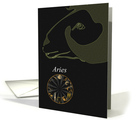 Aries Zodiac Star Sign Blank card (1064905)