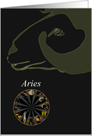 Aries Zodiac Star Sign Blank card